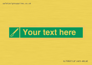 Custom sign safe condition Line throwing appliance